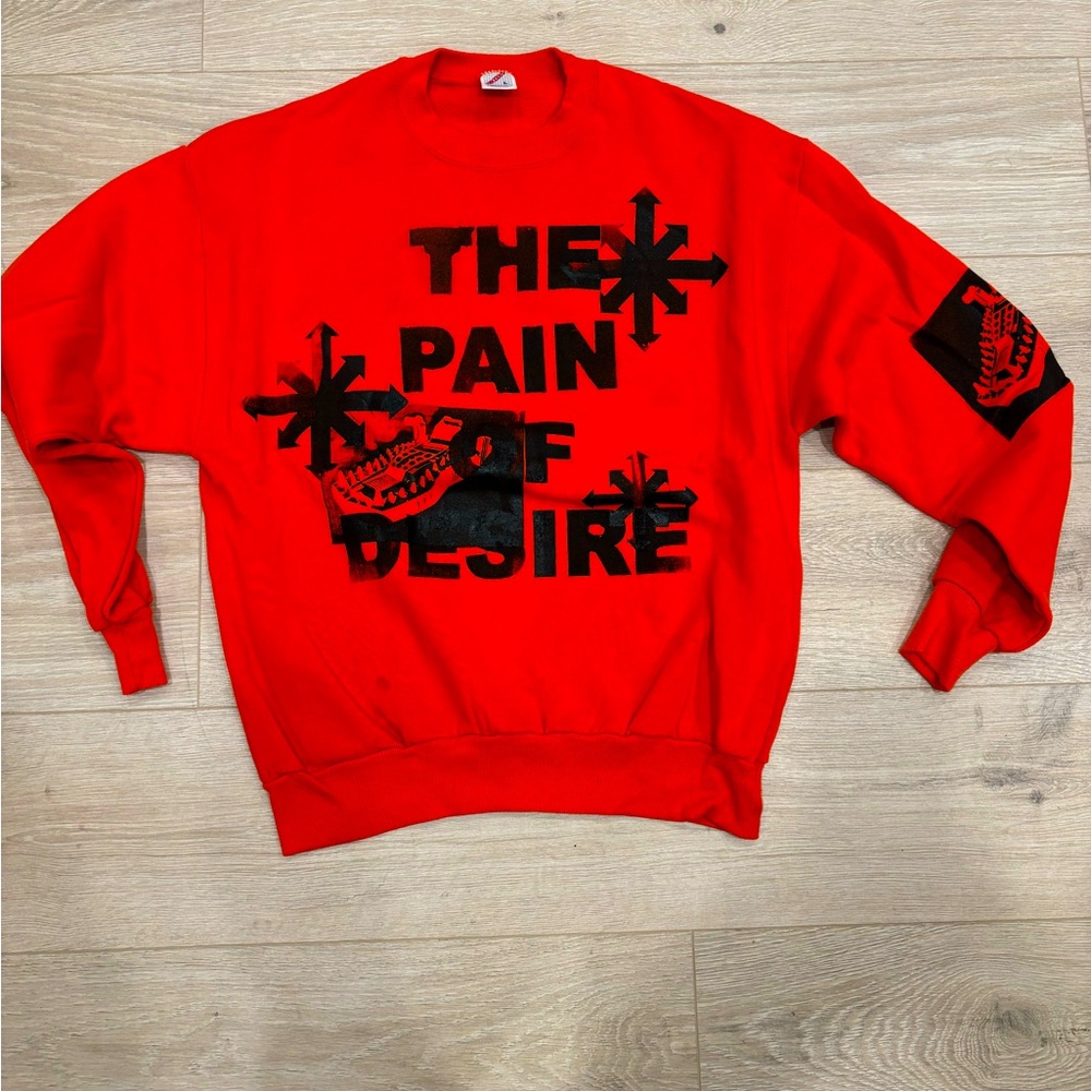 Orange and black crewneck sweatshirt #skater